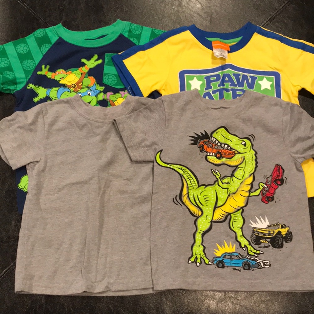 3T toddlers Graphic short sleeve shirt 4pc bundle